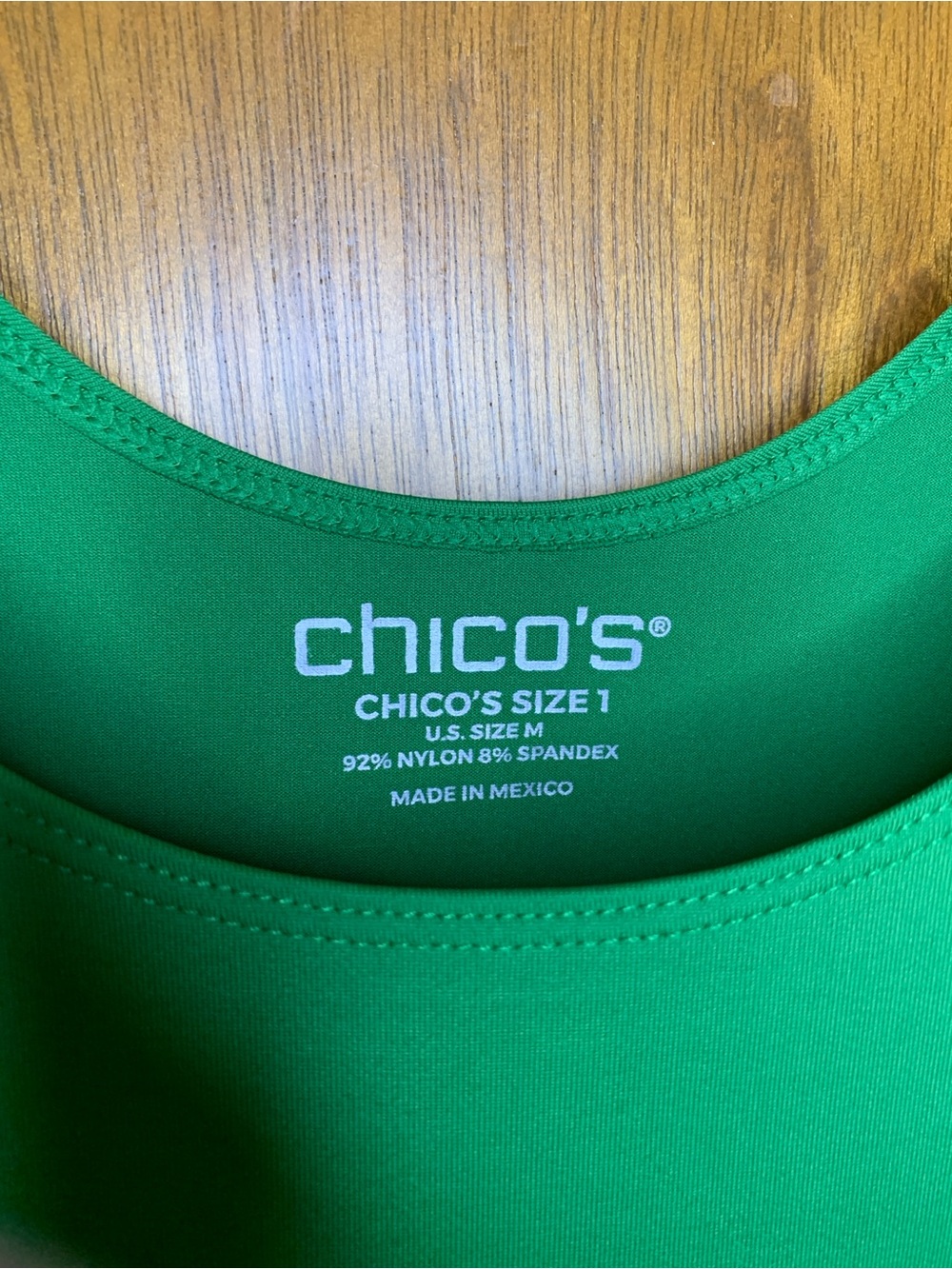 Chico's Bright Grass Green Tank